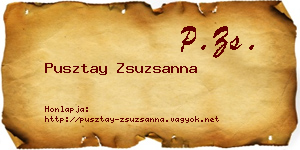Pusztay Zsuzsanna névjegykártya