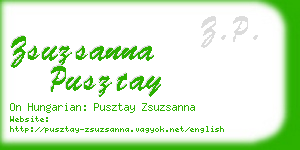 zsuzsanna pusztay business card